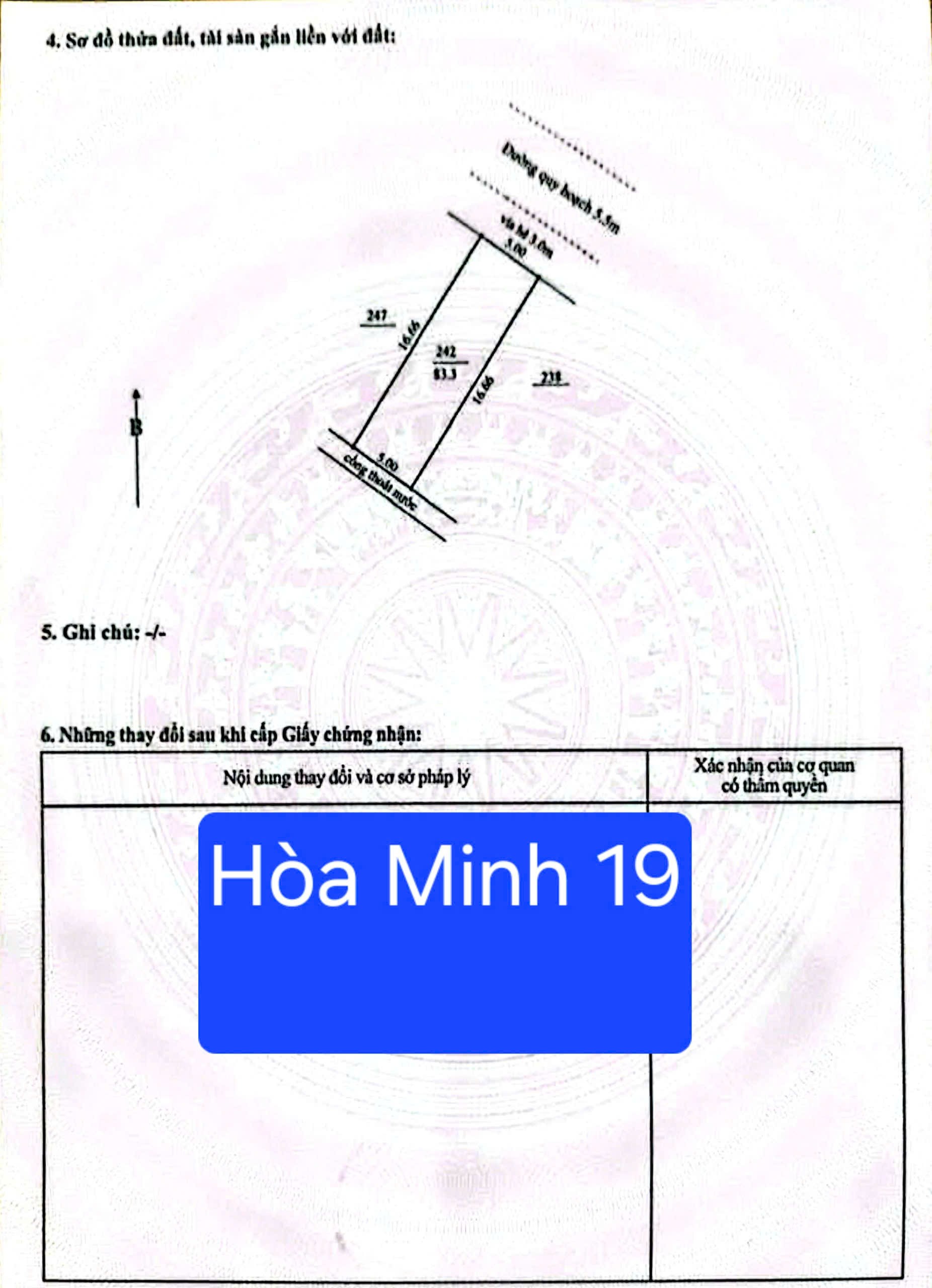 Bán đất đường Hoà Minh 19 - Gần ĐH Bách Khoa