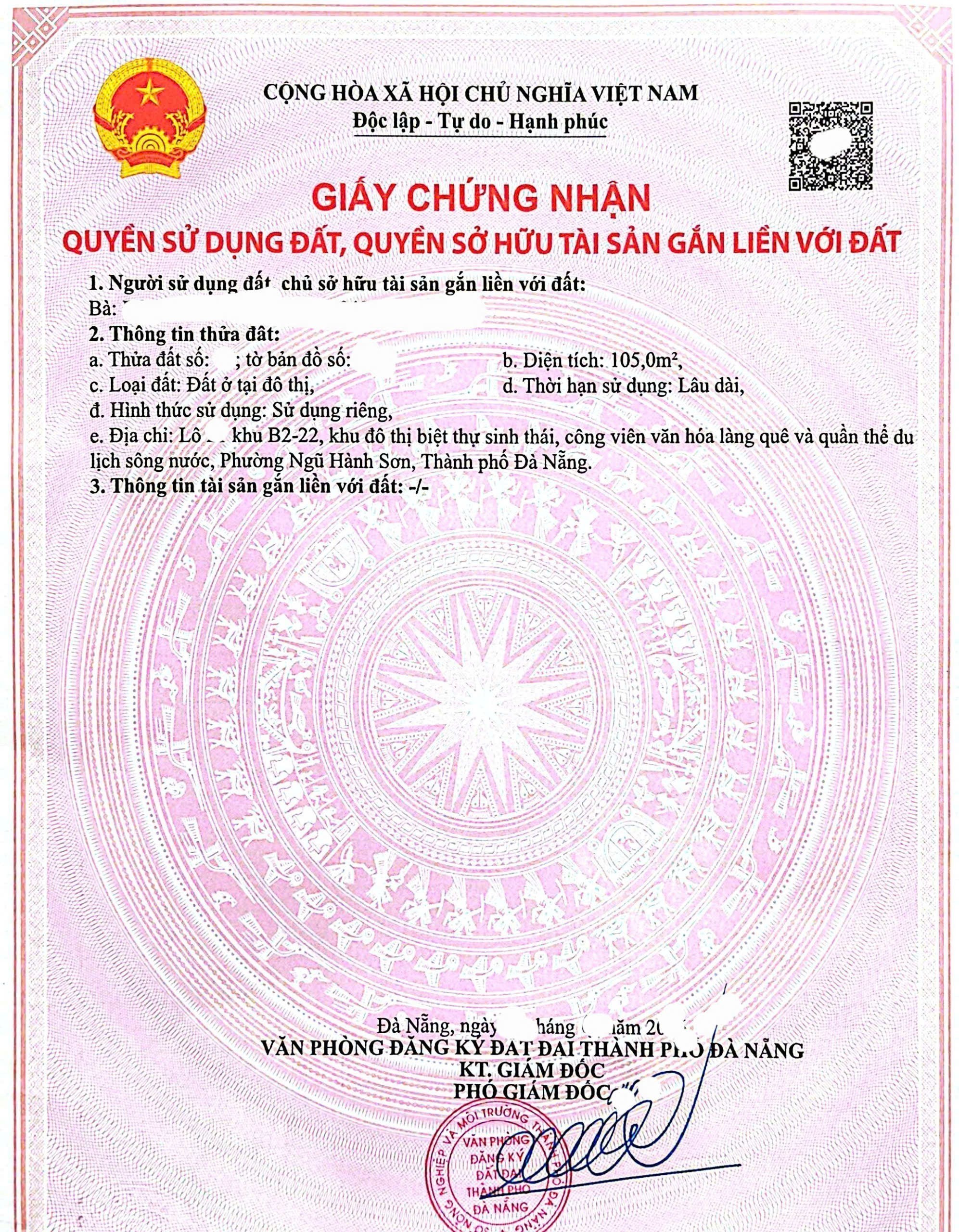Bán đất đường BỜ QUAN 10 - ngay sát ĐẢO KIM CƯƠNG 2