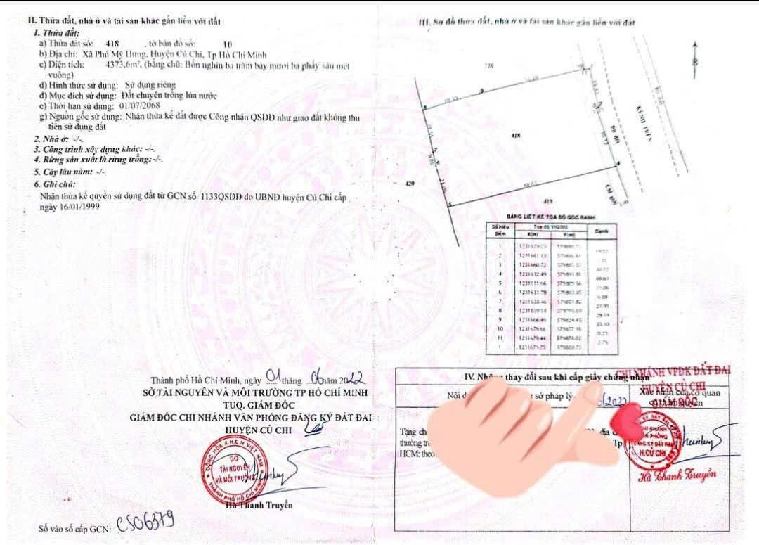 GIÁ CHỈ 8 TỶ SỞ HỮU HƠN 4.373m² ĐẤT CỦ CHI – CƠ HỘI HIẾM CHO NHÀ ĐẦU TƯ