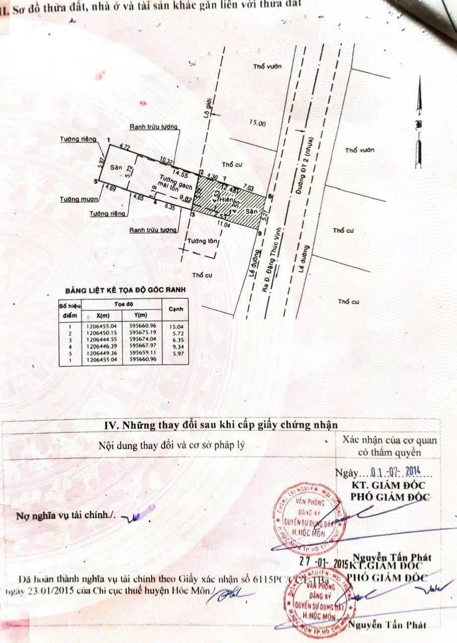 HẠ GIÁ SỐC – NHÀ MẶT TIỀN HUỲNH THỊ NA, HÓC MÔN – CHỐT NHANH 5 TỶ 2