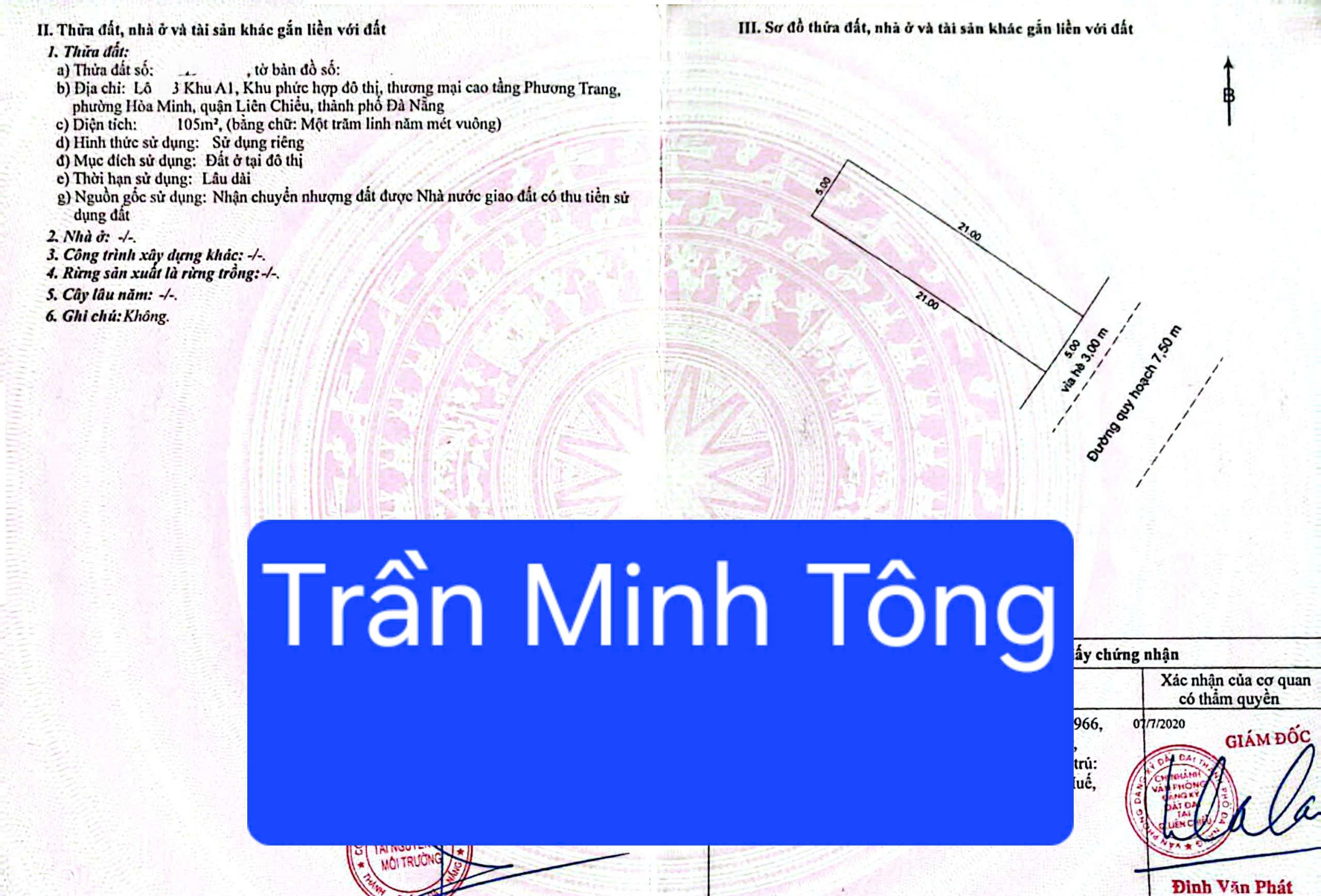 BÁN ĐẤT MẶT TIỀN ĐƯỜNG TRẦN MINH TÔNG - GẦN BIỂN 3