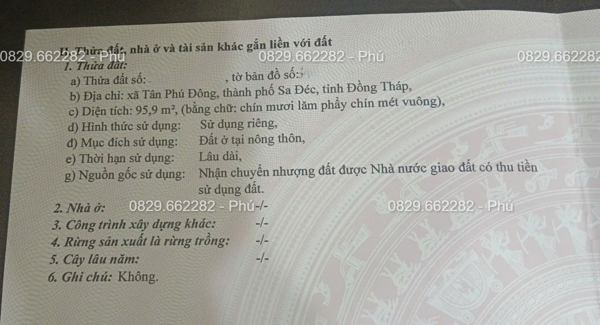 Bán đất thổ cư 96m2 Sổ Hồng KDC Tân Dương - NOXH . Đồng Tháp. Giá chỉ 960tr.