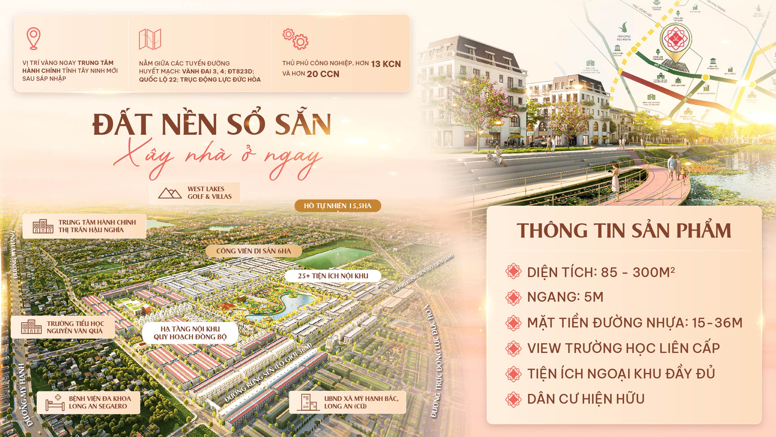 Đất nền sổ sẵn tại Long An, pháp lý hoàn chỉnh, nhận đất xây nhà ngay, chỉ từ 2,1 tỷ/nền 2