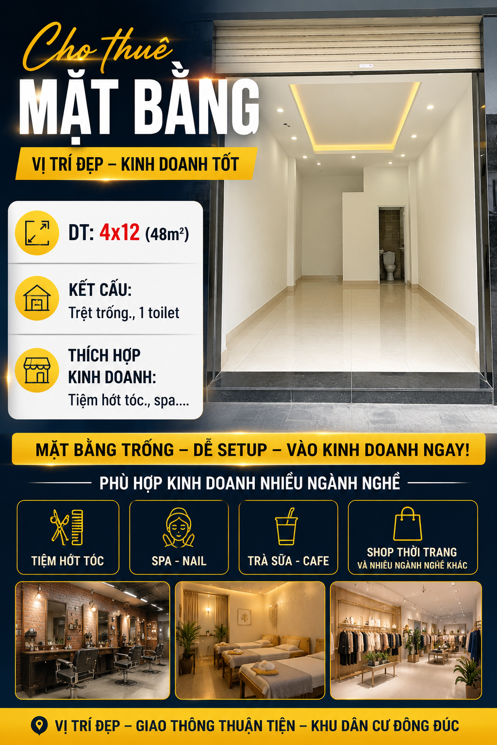 Cho thuê Nhà mặt tiền đường Mậu Thân, Phường Cái Khế, Diện tích 48m², Giá 16 Triệu/tháng
