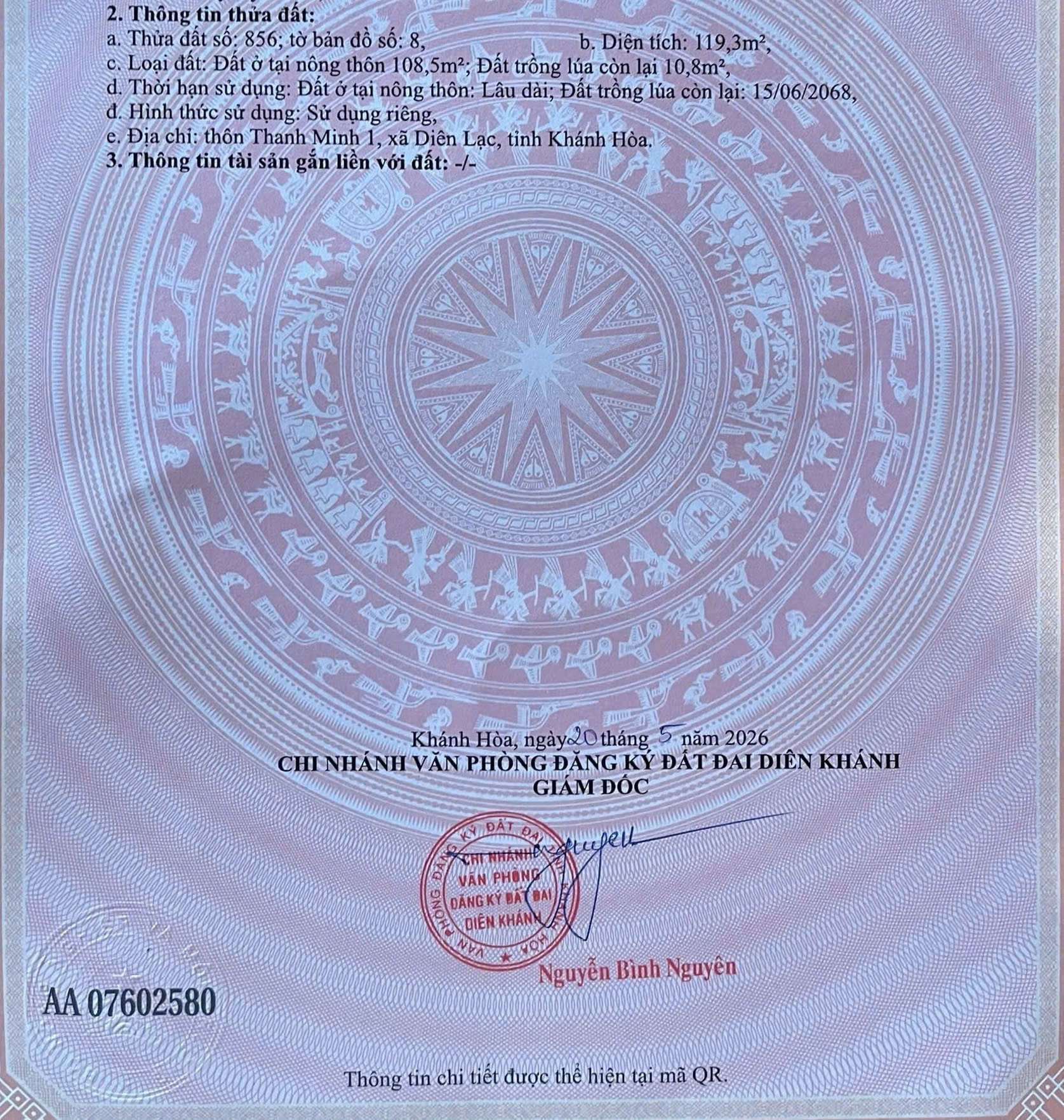 Bán đất Diên Lạc giá rẻ gần chợ cây Giáng Hương cạnh Tỉnh Lộ 2 6