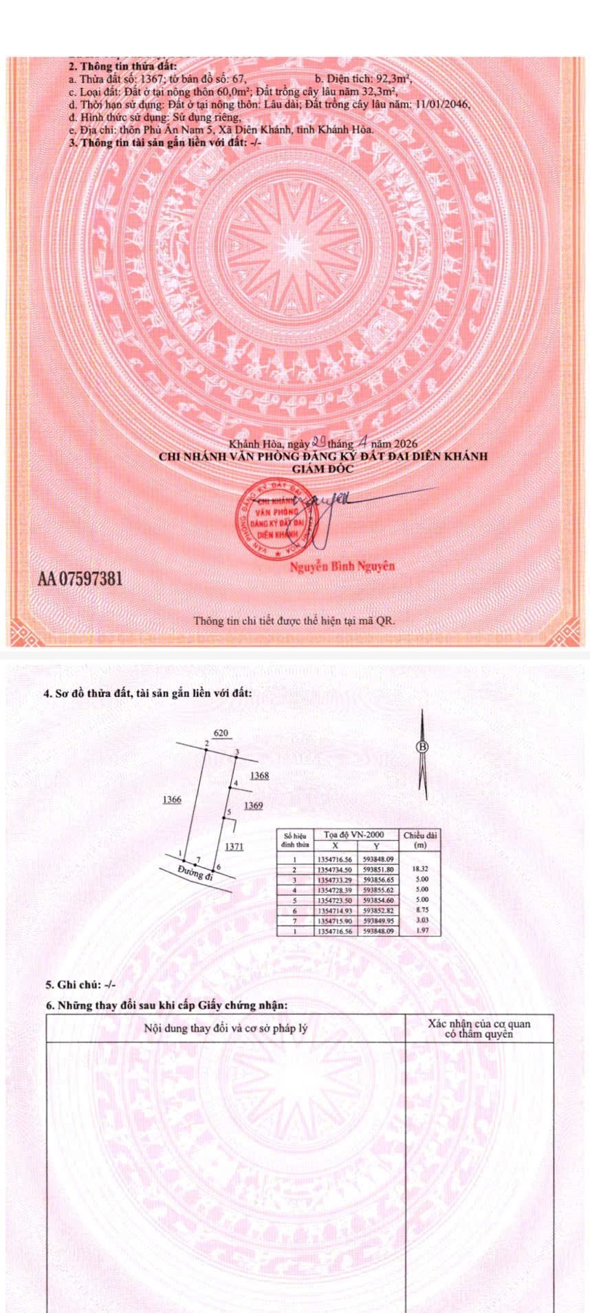 Cần bán Đất đường Bà Đế, Xã Diên An, Diện tích 92m², Giá 1.6 Tỷ 10
