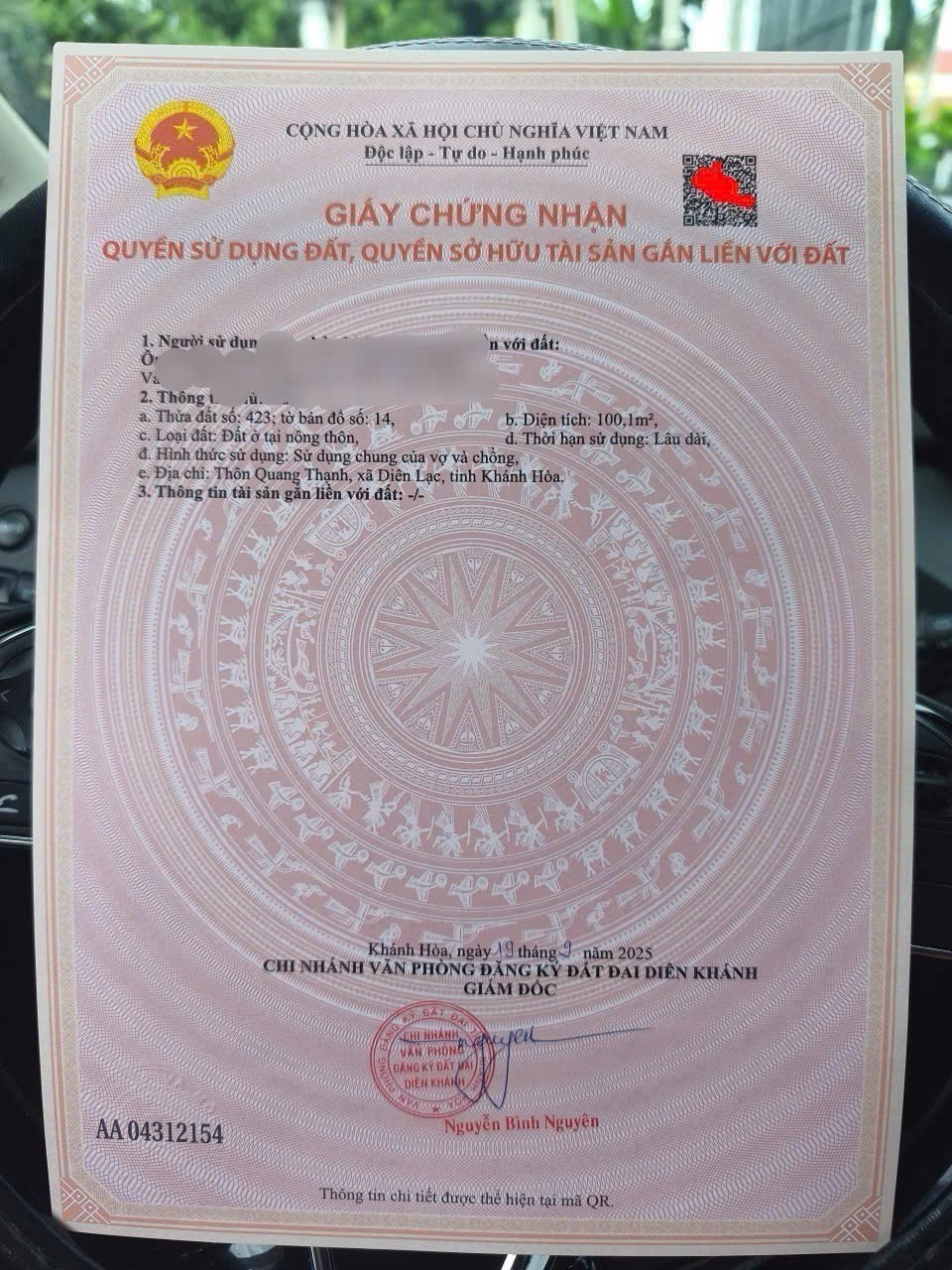 Bán đất Diên Hoà giá rẻ full thổ cư mặt đường nhựa thông - hẻm Lạc Hoà 2 gần Tỉnh Lộ 2 3