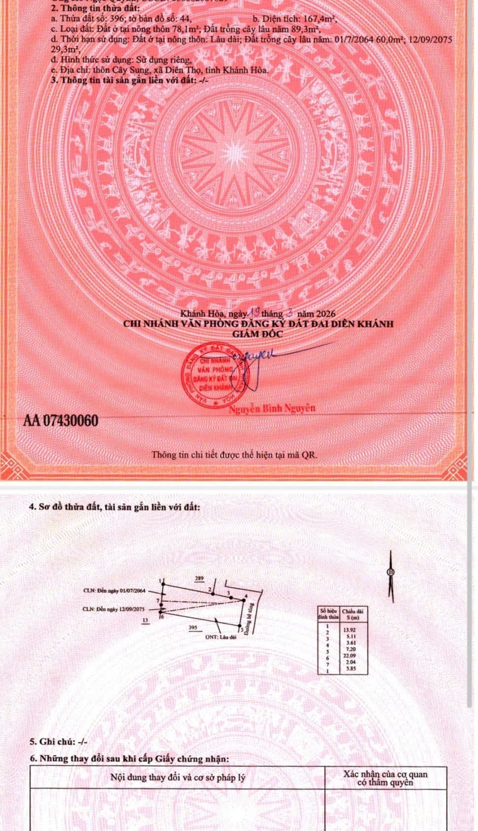Bán đất Diên Tân giá rẻ sát bên Hương Lộ 62 - lô góc 2 mặt tiền thoáng đẹp dân cư đông 7