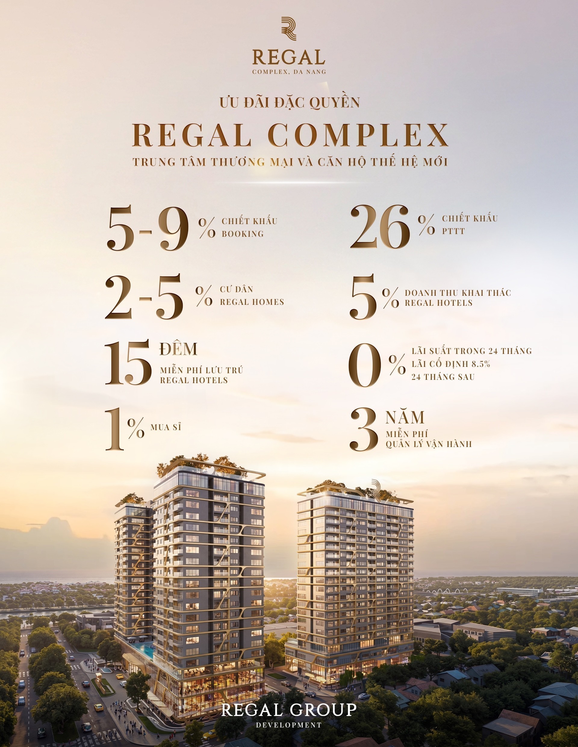 Cơ hội sở hữu căn hội view sông ngắm biển tại Regal Complex Đà Nẵng 3