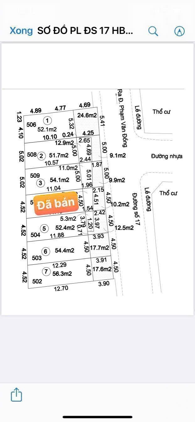 Cần bán Đất Phường Hiệp Bình Chánh, Thủ Đức, Diện tích 76.7m², Giá 010.1 Tỷ 6