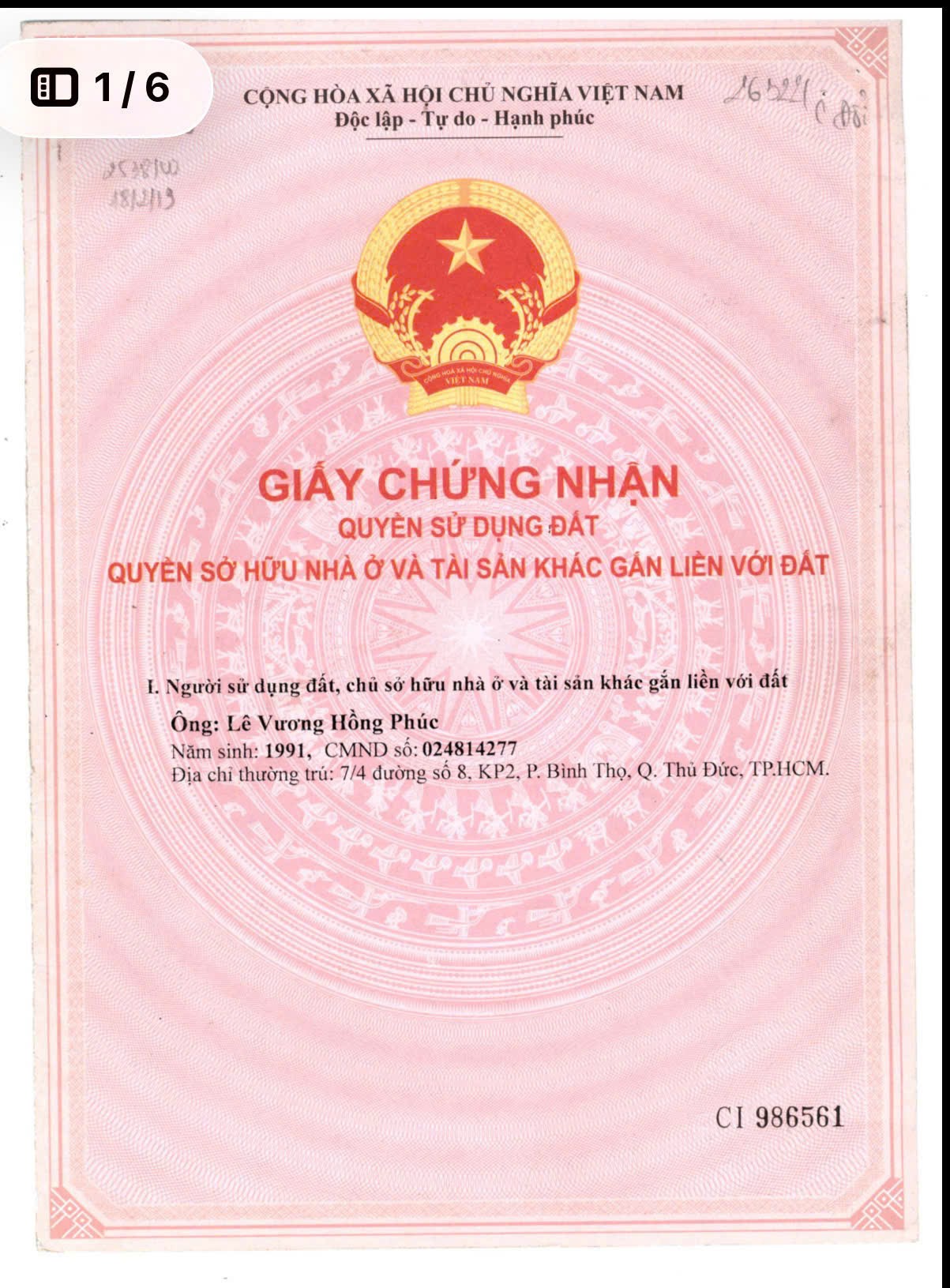 Cần bán Đất Phường Bình Chiểu, Thủ Đức, Diện tích 61m², Giá 4.6 Tỷ 3