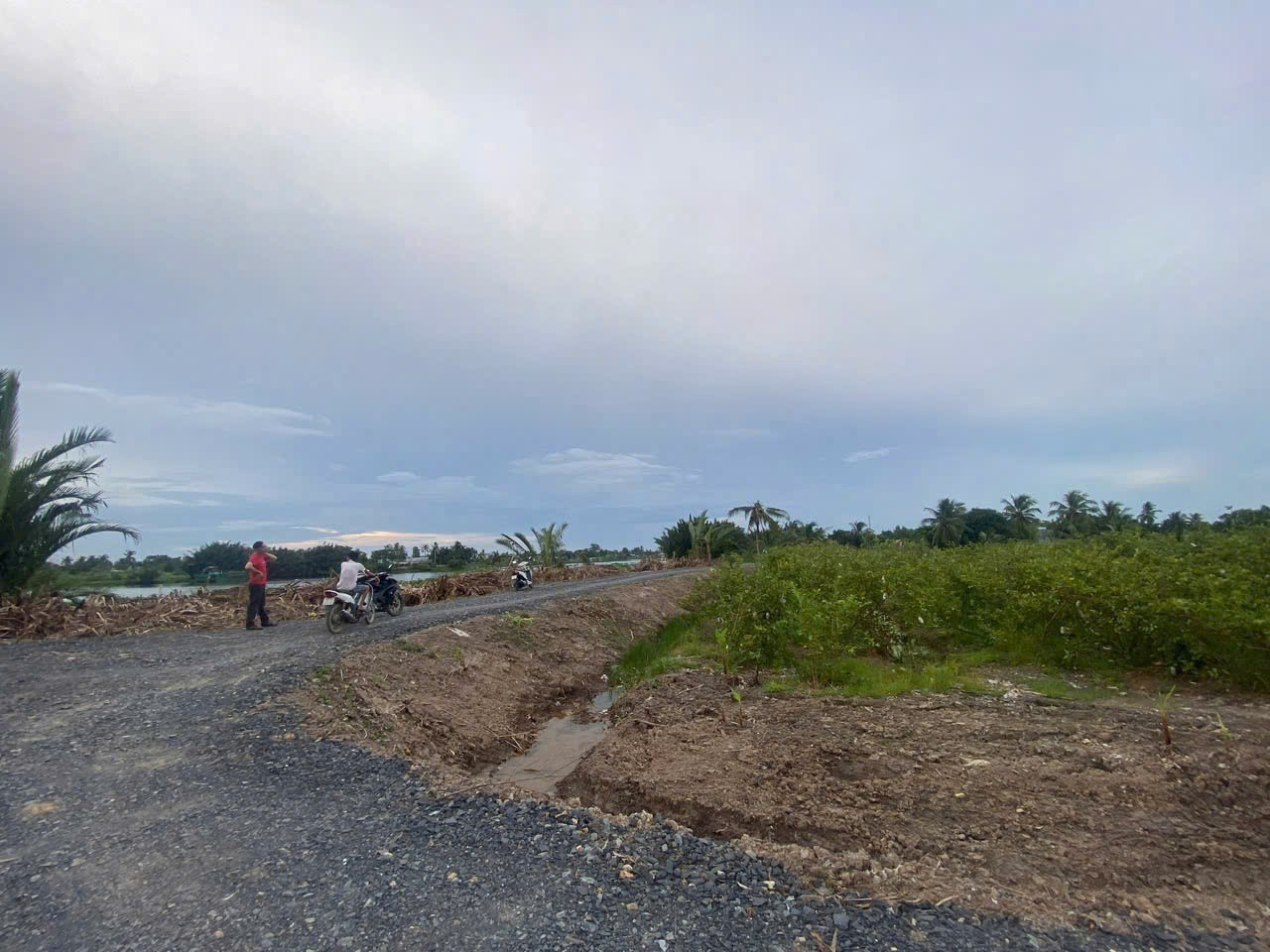 Bán đất mt sông Vàm Cỏ Đông, xã Lương Hòa dt 1000m2 ( 300m2 thổ ) đường oto đá xanh giá 3 tỷ 4