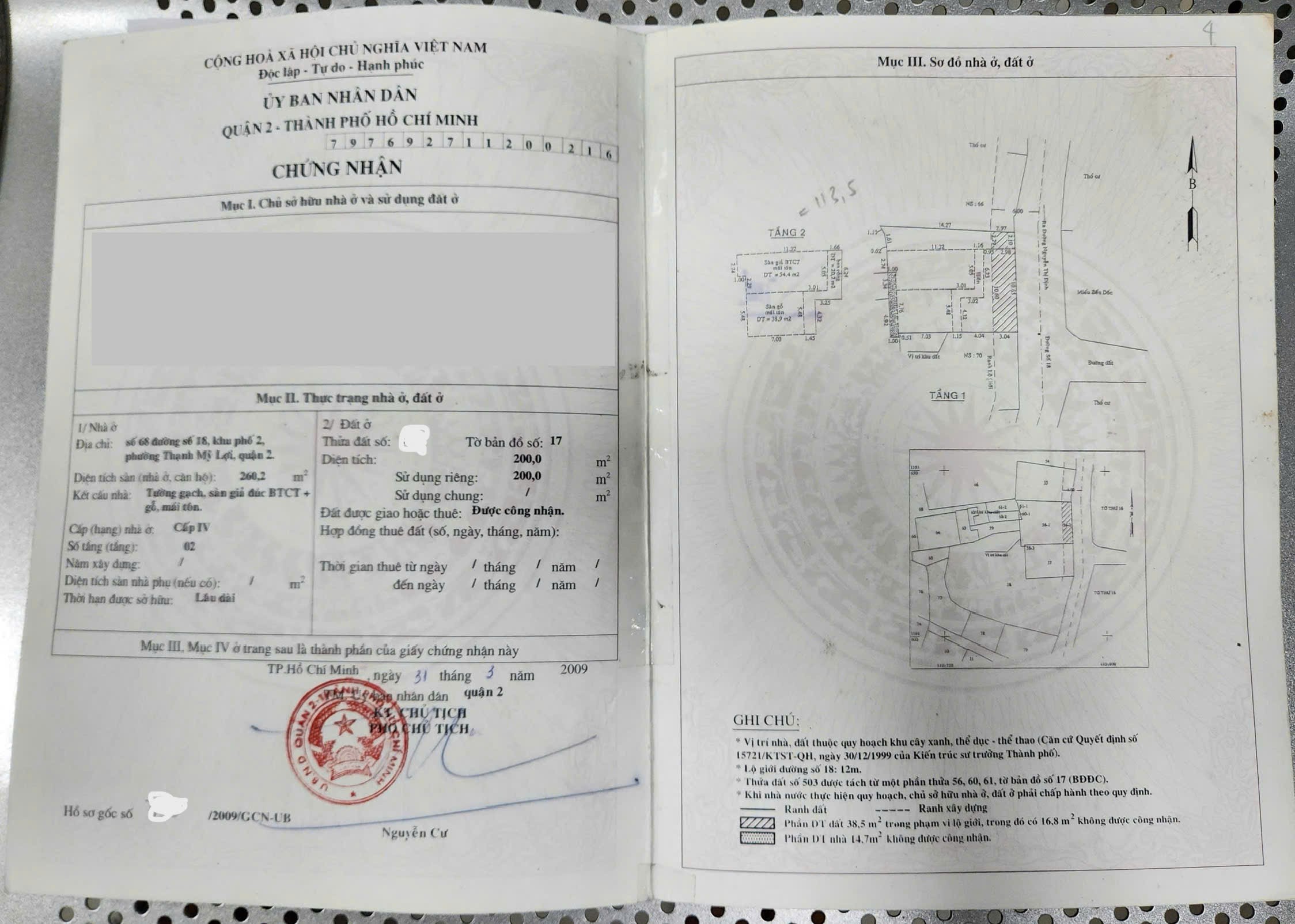 Cần bán Nhà mặt tiền Phường  Thạnh Mỹ Lợi, Quận 2, Diện tích 200m², Giá Thương lượng 2