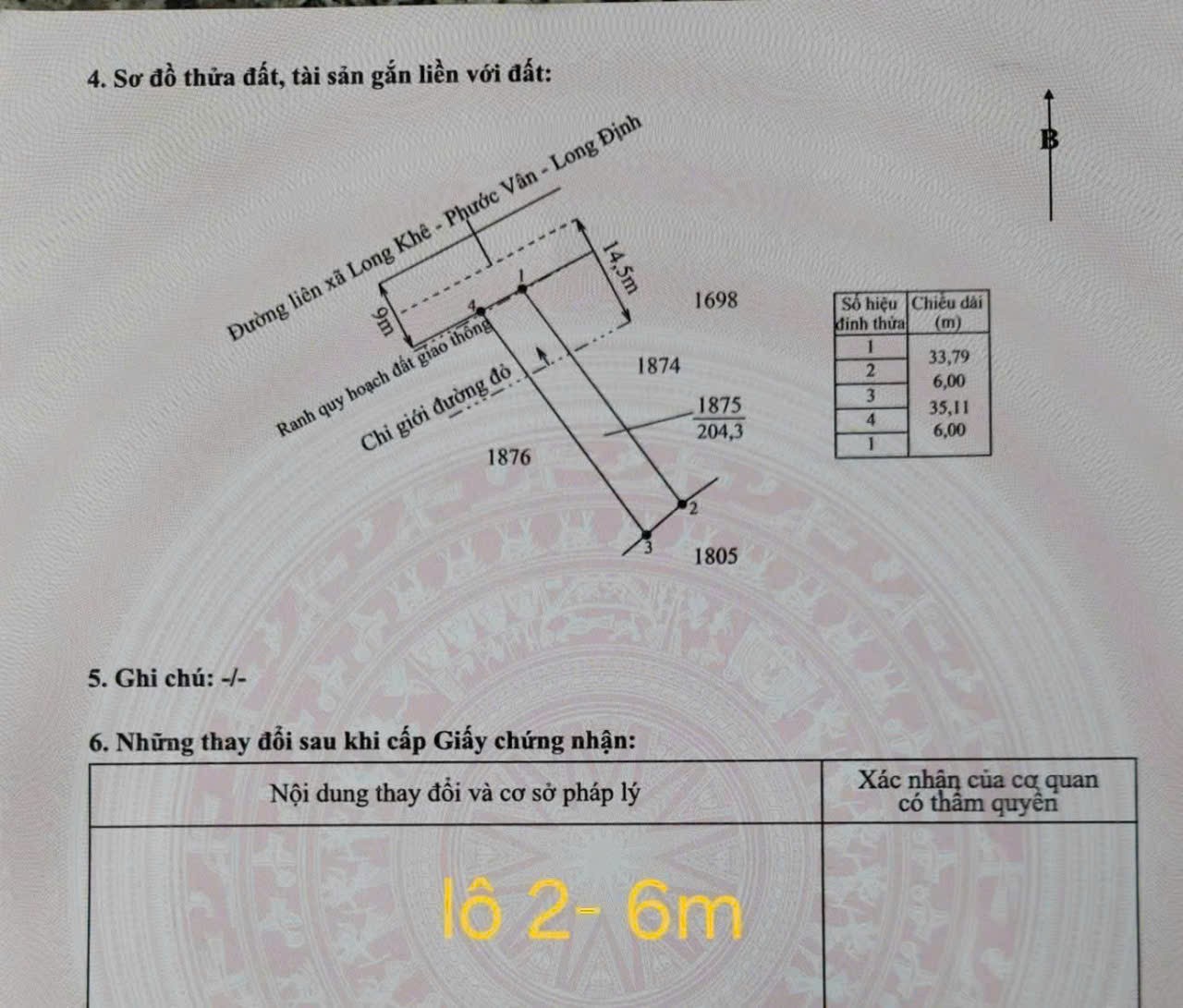 Bán 3 lô thổ cư liền kề mt đường liên xã Phước Vân - Long Khê , xã Long Khê, Cần Đước 4
