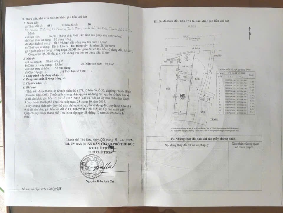 Cần bán Nhà mặt tiền Phường Phước Bình, Quận 9, Diện tích 106m², Giá 8.9 Tỷ 11