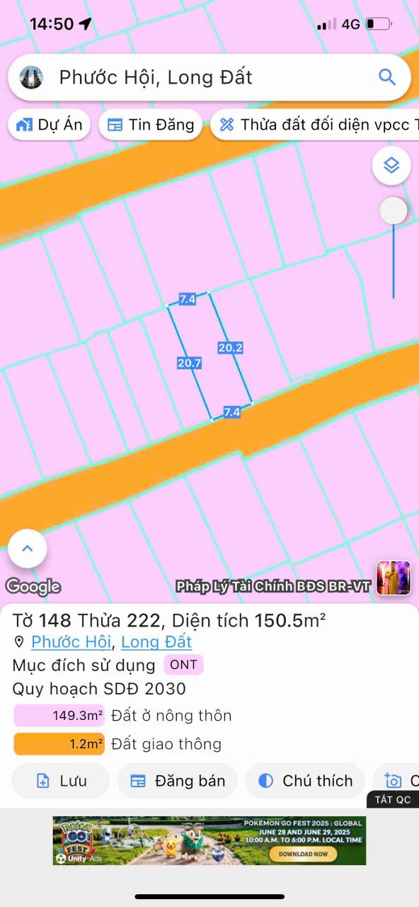 CHỦ KẸT NGÂN HÀNG GỬI BÁN NHANH LÔ ĐẤT BIỂN LỘC AN GIÁ CHỈ 1TỶ320 Bớt Lộc 2