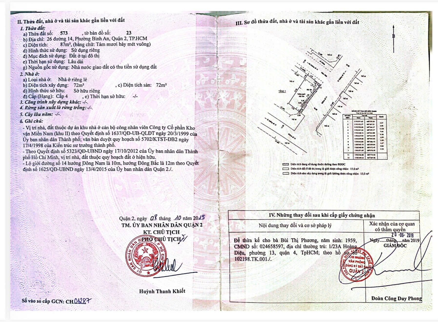 Cần bán Nhà mặt tiền Quận 2, Hồ Chí Minh, Diện tích 87m², Giá Thương lượng 3