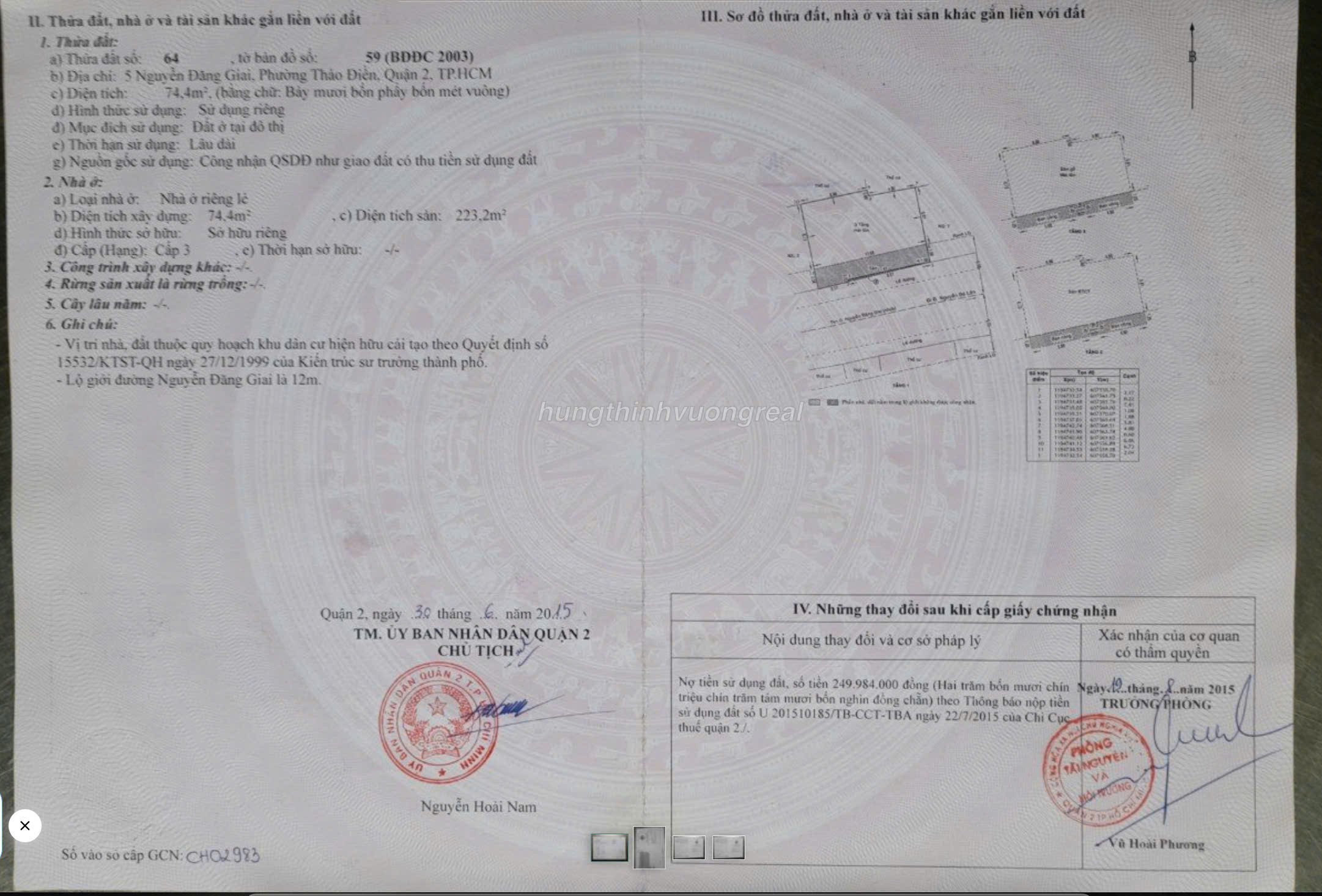 Cần bán Nhà mặt tiền Phường Thảo Điền, Quận 2, Diện tích 74.4m², Giá 33 Tỷ 5