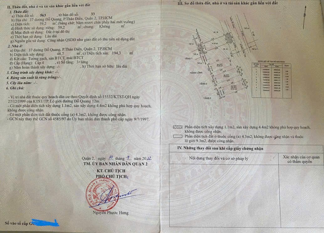 Cần bán Nhà mặt tiền Phường Thảo Điền, Quận 2, Diện tích 72m², Giá 25.5 Tỷ 7