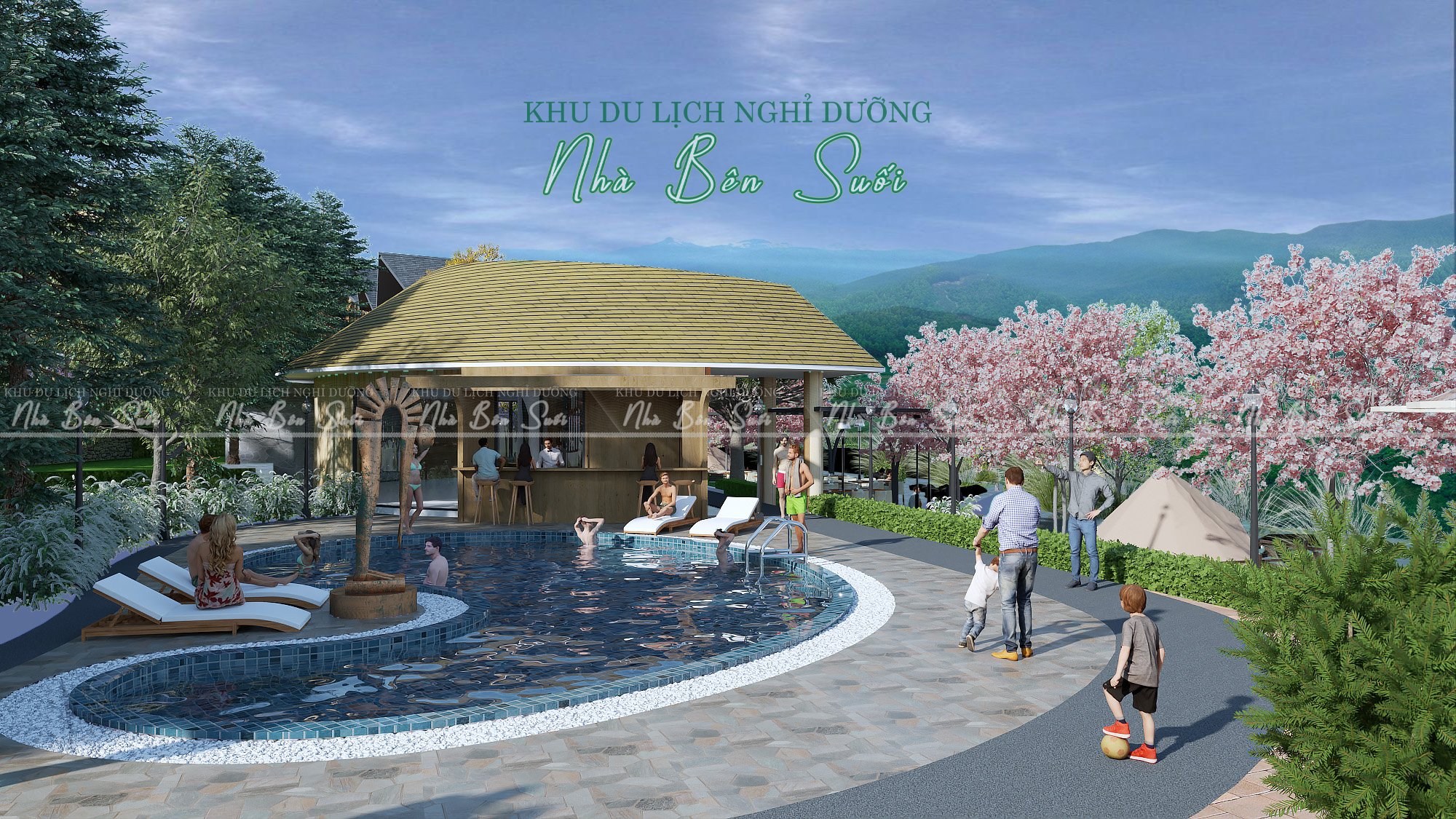 Bán đất nhà bên suối-Bảo Lâm, có thổ cư, sổ sẵn, gần UBND, có hồ bơi nước ấm, 2/9 cao tốc khởi công 3