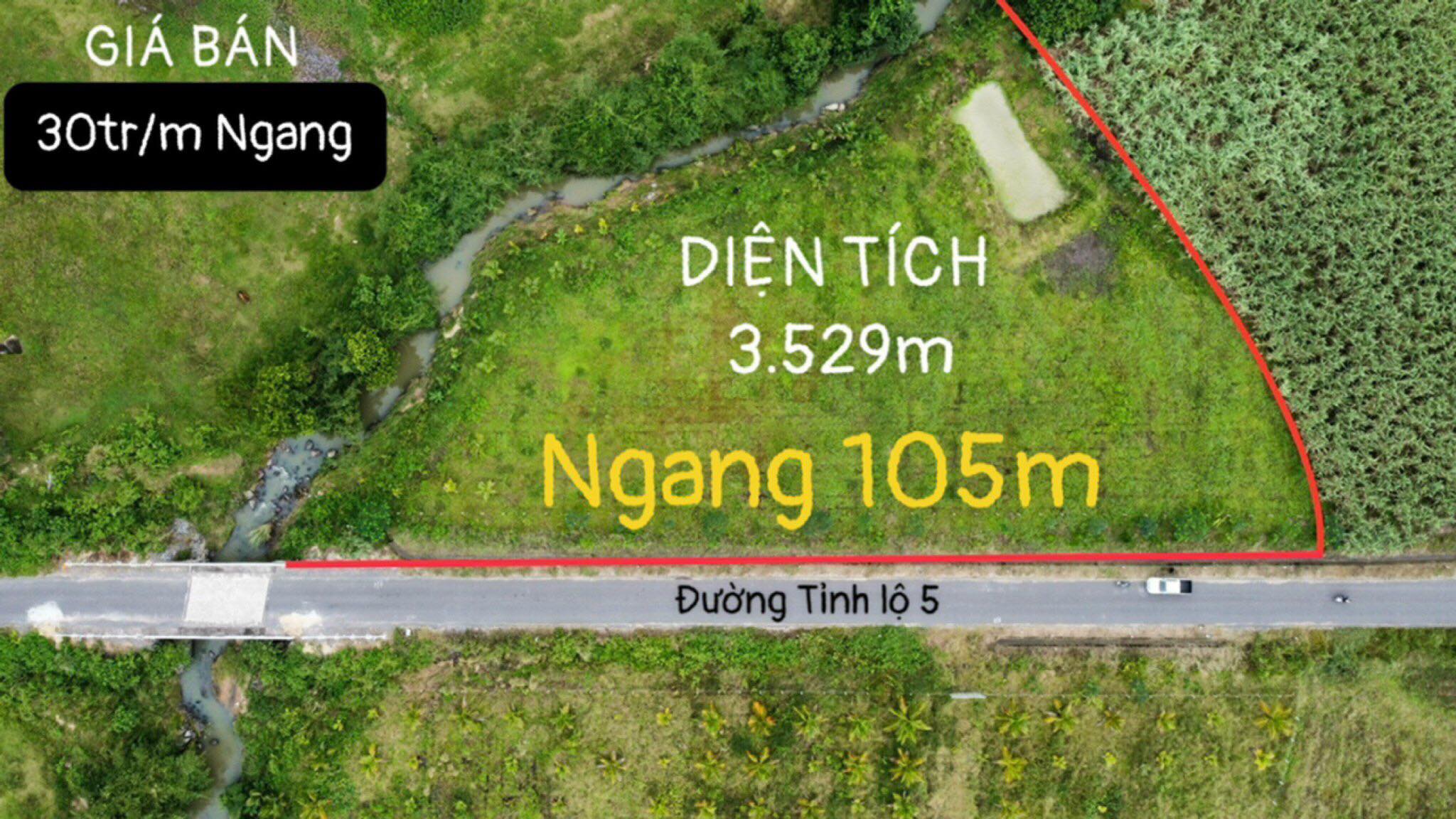 Bán 3529m2 mặt tiền DT5 giáp suối giá chỉ 1 Tỉ 5 ngang 105m Ninh Sim Ninh Hòa lh 0985451850 1