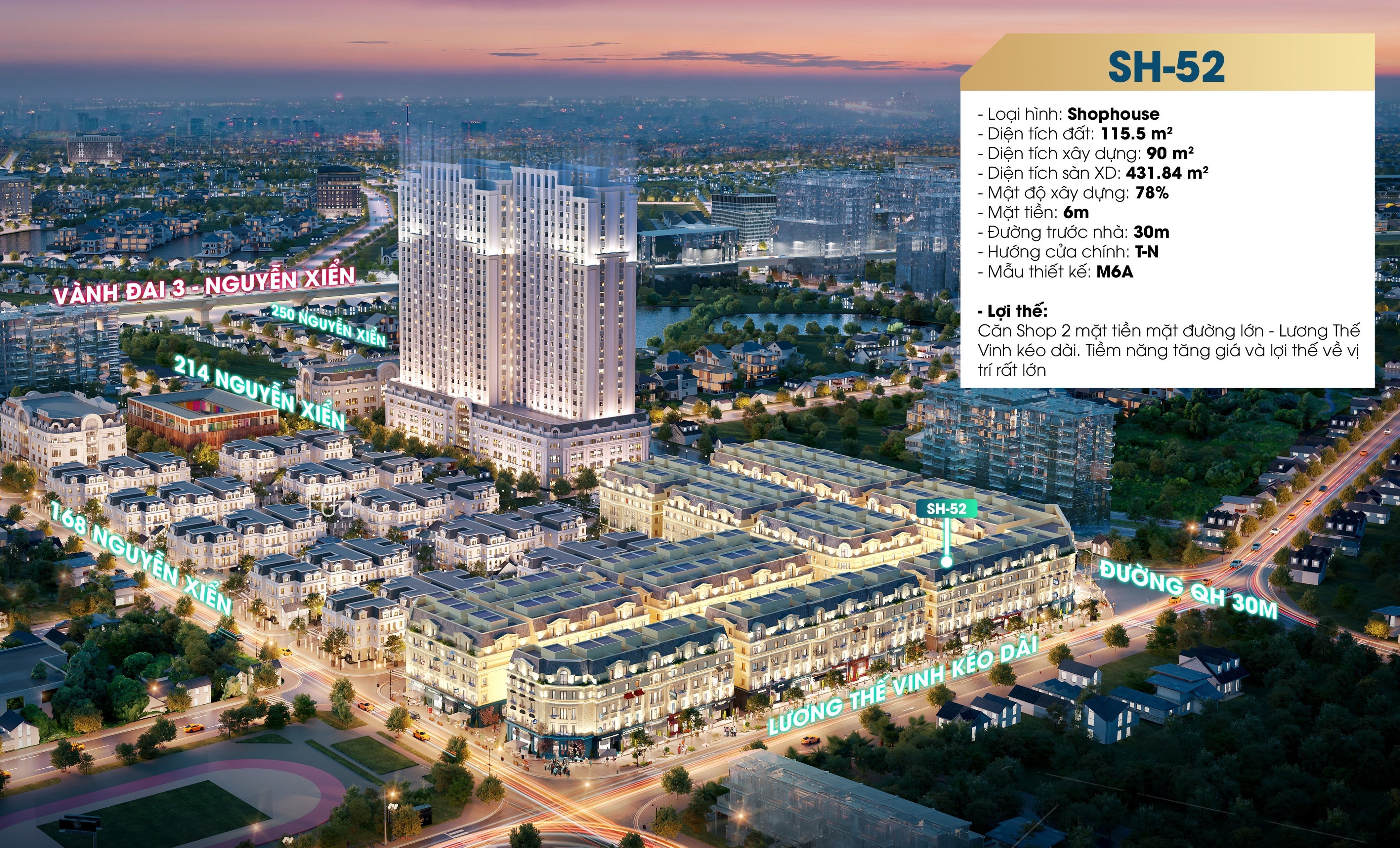 Cần bán Nhà mặt tiền dự án Khu đô thị mới Hạ Đình, Diện tích 116m², Giá 35.8 tỷ 6