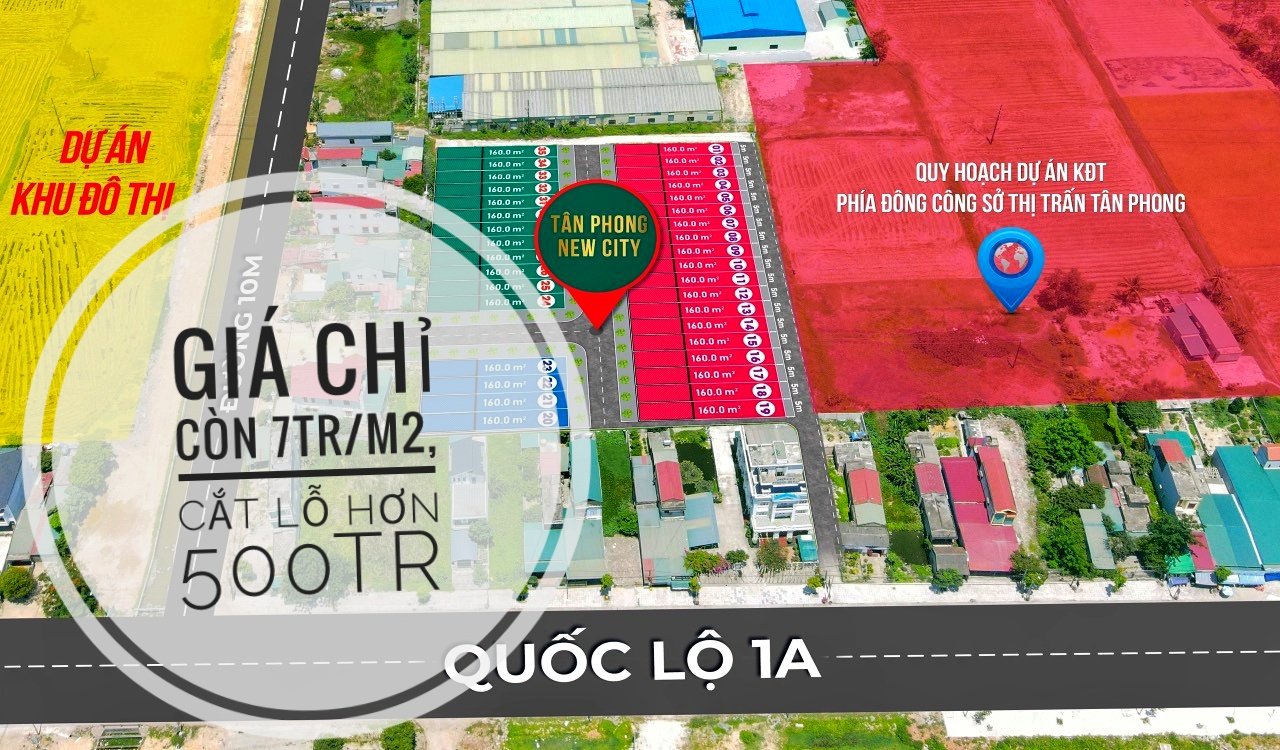 Cần bán Đất đường Quốc lộ 1A, Xã Quảng Phong, Diện tích 70m², Giá Thương lượng 4