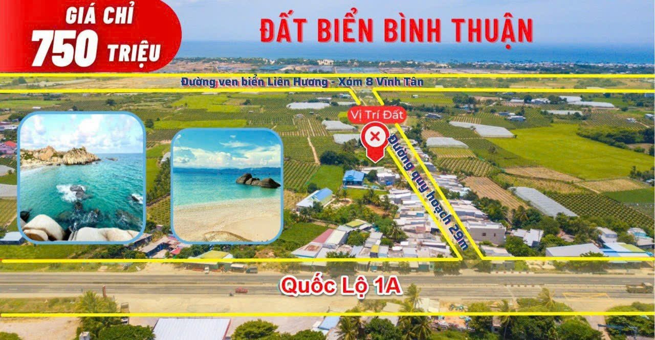 Cần bán Đất cách Quốc lộ 1A 200m, Xã Phước Thể, Giá 757 Triệu 3