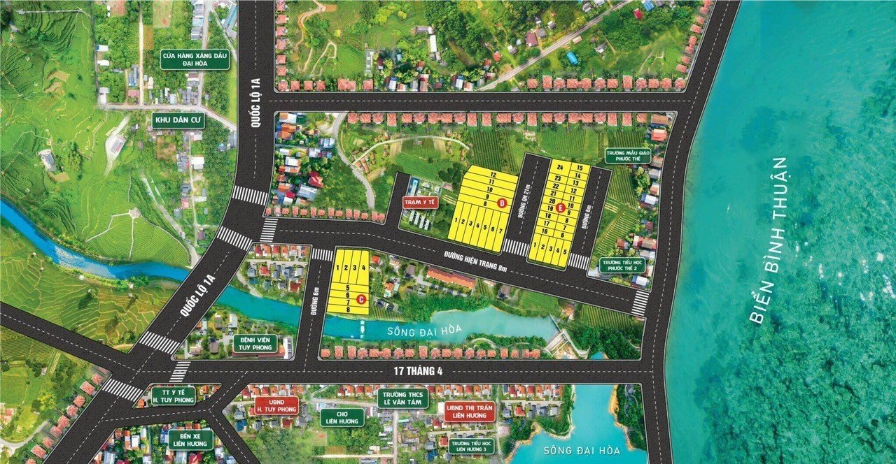 Cần bán Đất đường Quốc lộ 1A, Xã Phước Thể, Diện tích 104m², Giá 1tir445 full thổ cư đã có sổ đất mặt tiền