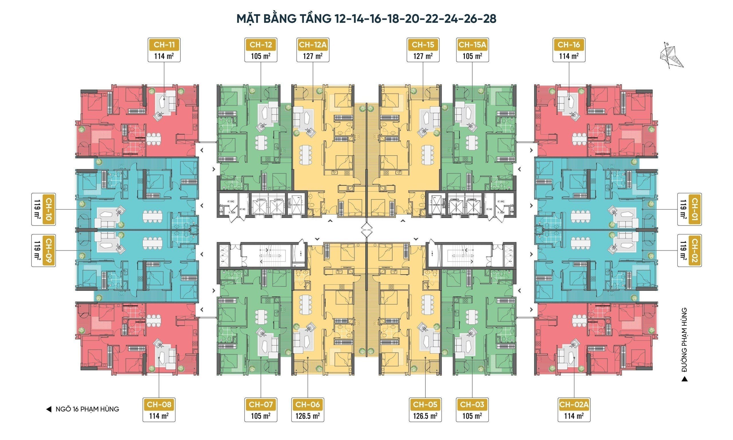 Cần bán Căn hộ chung cư Phường Mỹ Đình 2, Nam Từ Liêm, Diện tích 105m², Giá 60 Triệu/m² 2