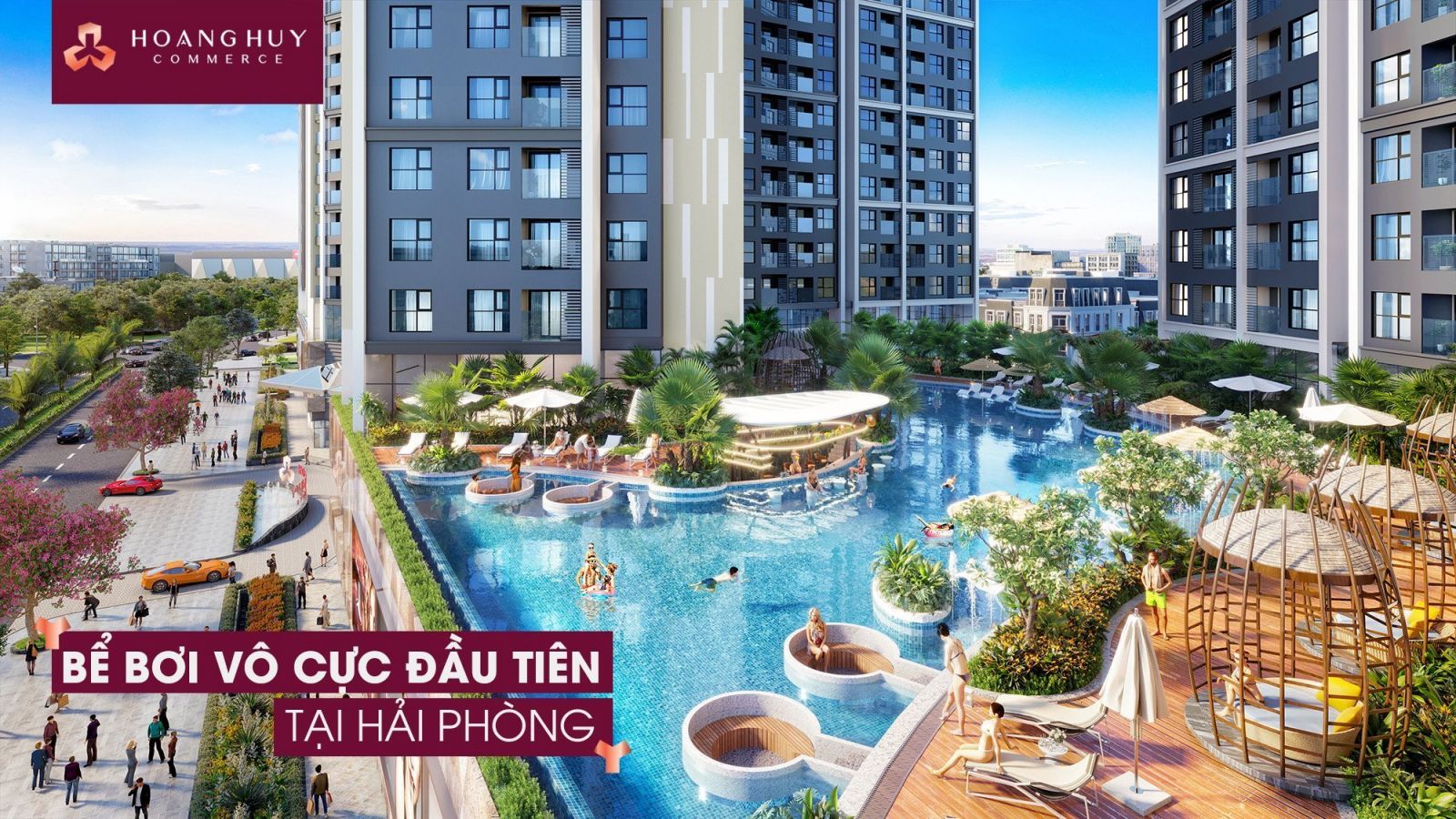 Cho thuê Căn hộ chung cư dự án Hoàng Huy Commerce, Diện tích 45m², Giá 5 Triệu/tháng