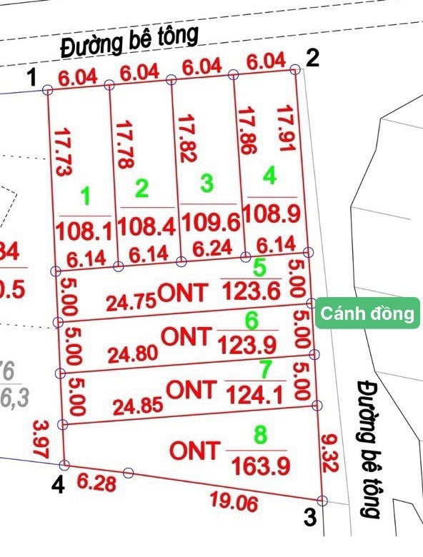 BÁN GẤP LÔ ĐẤT CÓ DIỆN TÍCH 163m2 FULL THỔ CƯ VIEW CÁNH ĐỒNG CỰC ĐẸP GIÁ CHỈ 300TR 8