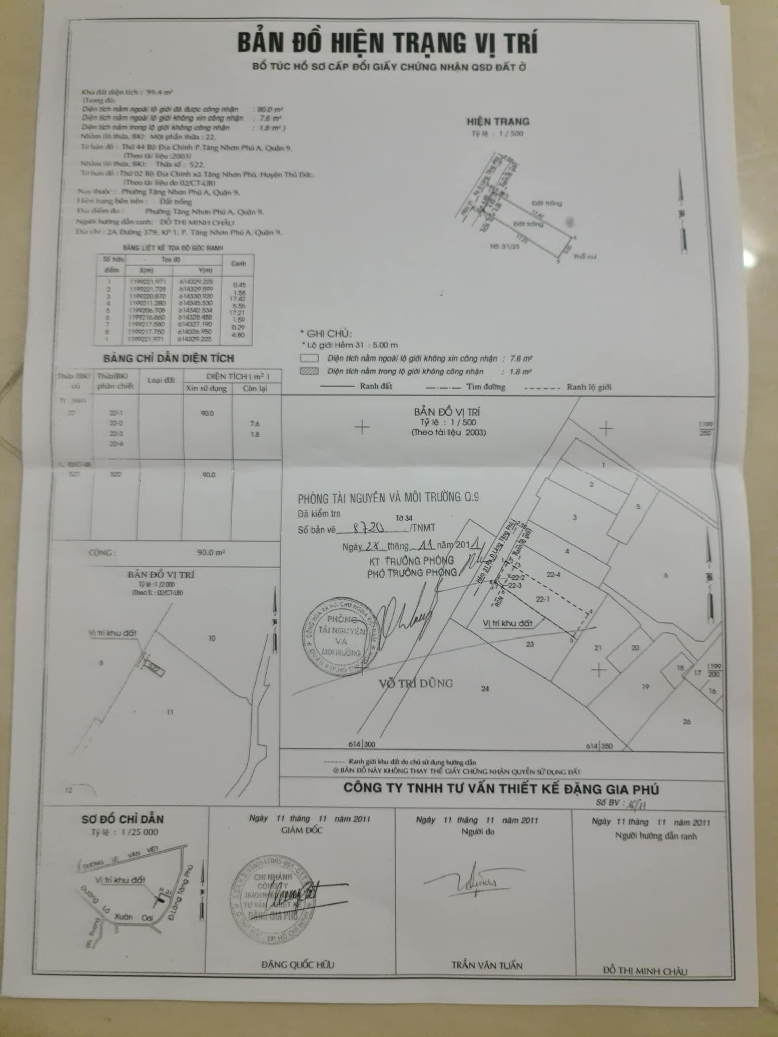 Cần bán Đất Phường Tăng Nhơn Phú A, Quận 9, Diện tích 90m², Giá 3.75 Tỷ 5