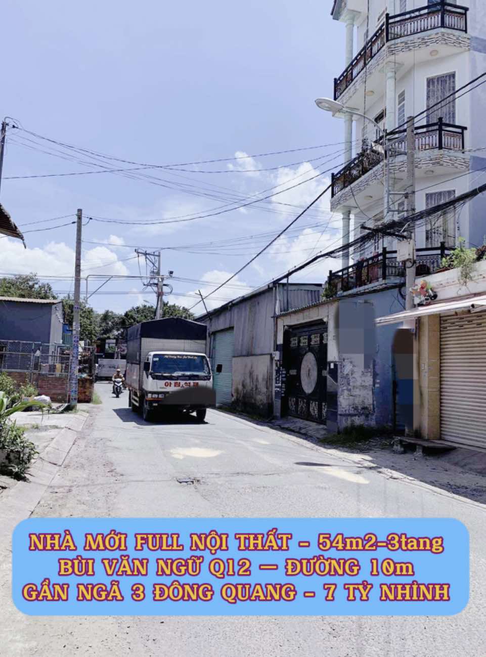 Nhà mới full nt 54m2-5tang Bùi Văn Ngữ Q12, đường 10m ,gần Ngã 3 Đông Quang, 7 tỷ nhỉnh 0932030061