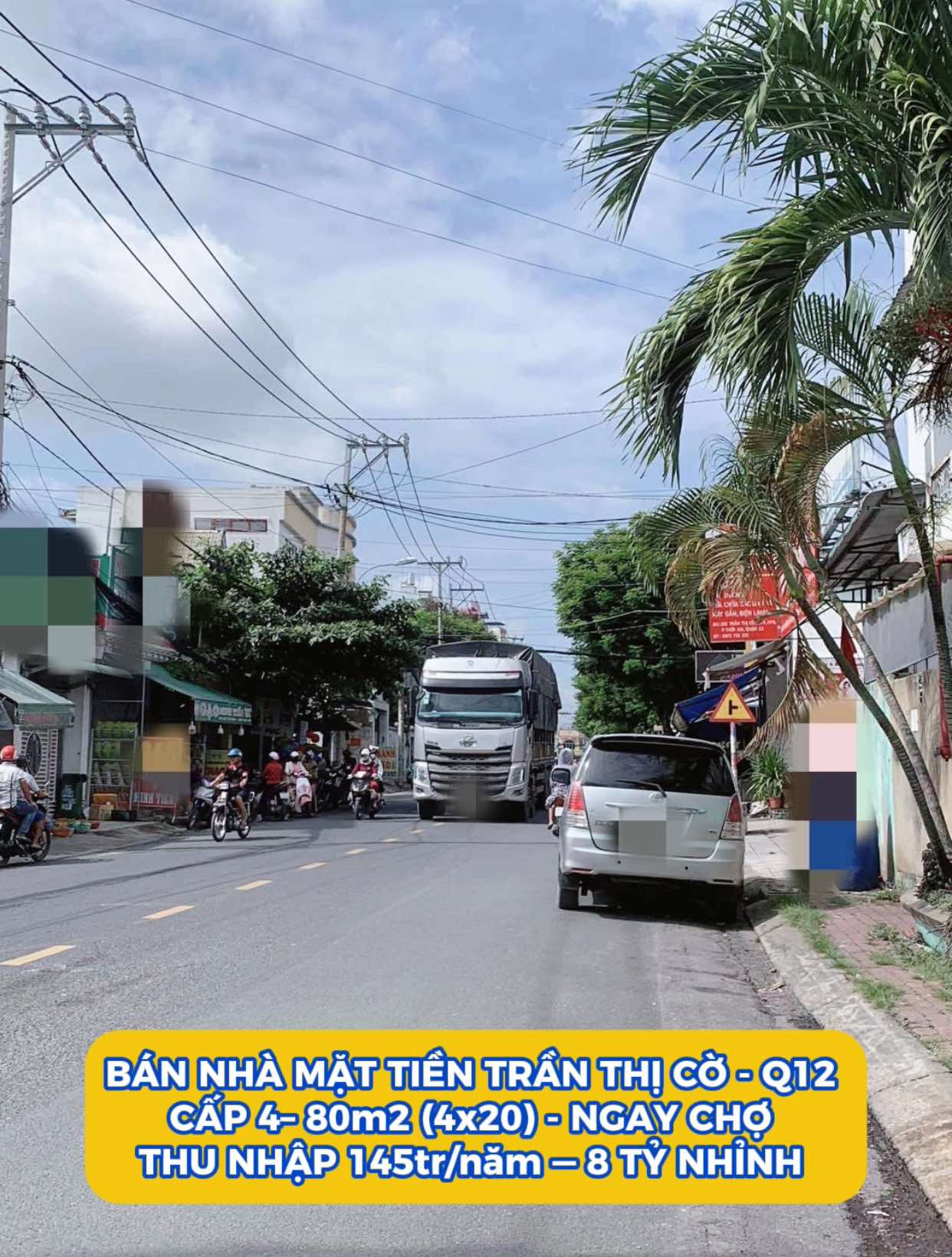 Bán nhà mặt tiền Trần Thị Cờ Q12 ,cấp 4- 80m2 ,ngay chợ, thu nhập 145tr/năm- 8 tỷ nhỉnh 0932030061