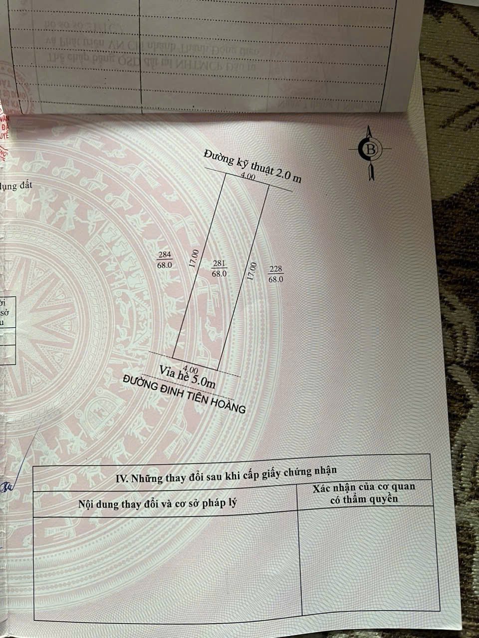Cần bán Đất đường Đinh Tiên Hoàng, Phường Hải Tân, Diện tích 68m², Giá 5.78 Tỷ