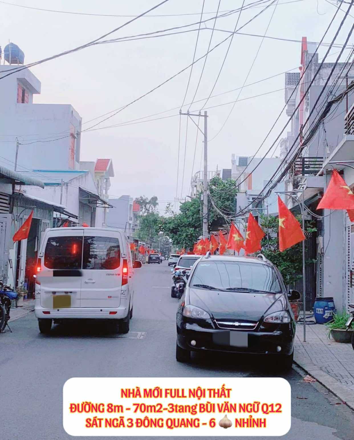 Nhà mới full nt đường 8m- 70m2-3tang Bùi Văn Ngữ Q12 ,sát Ngã 3 Đông Quang - 6 tỷ nhỉnh 0932030061 2