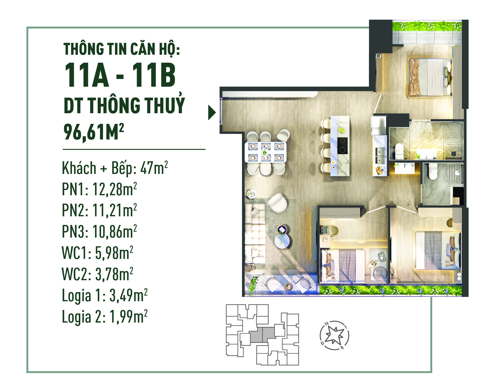 Duy nhất căn 2PN 65m2 khu vực Ecopark đang có mức giá tốt nhất. Chỉ 4 đồng. 2