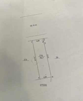 BÁN 56M2 ĐẤT MẶT ĐƯỜNG QL 32 CŨ, THỊ TRẤN PHÙNG, CÓ NHÀ CẤP 4 KINH DOANH , VỈA HÈ RỘNG 3