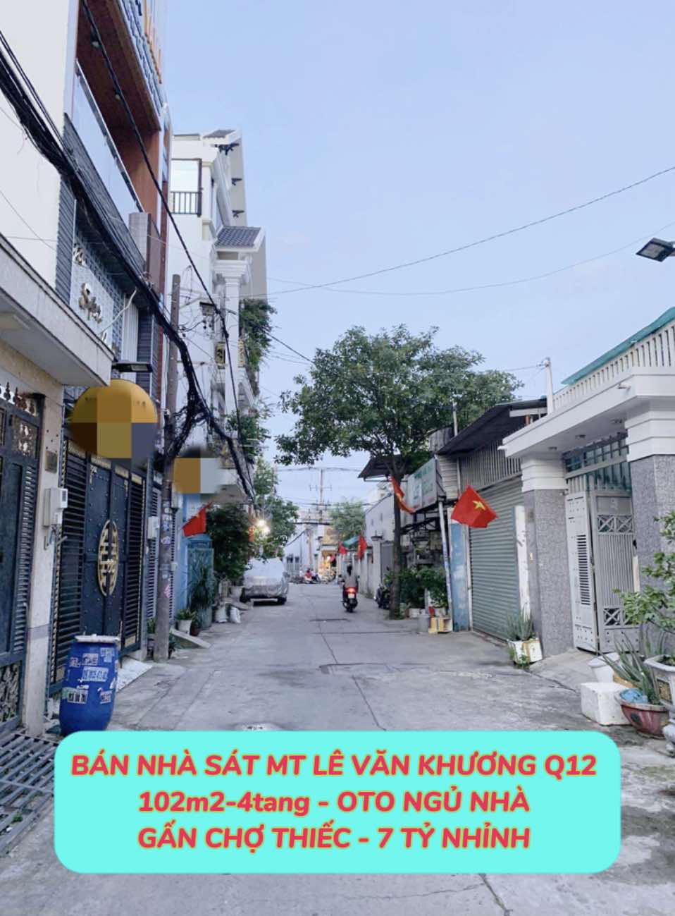 Bán nhà sát mt Lê Văn Khương Q12 - 102m2-4tang ,oto ngủ nhà ,gần Chợ Thiếc - 7 tỷ nhỉnh 0932030061 2
