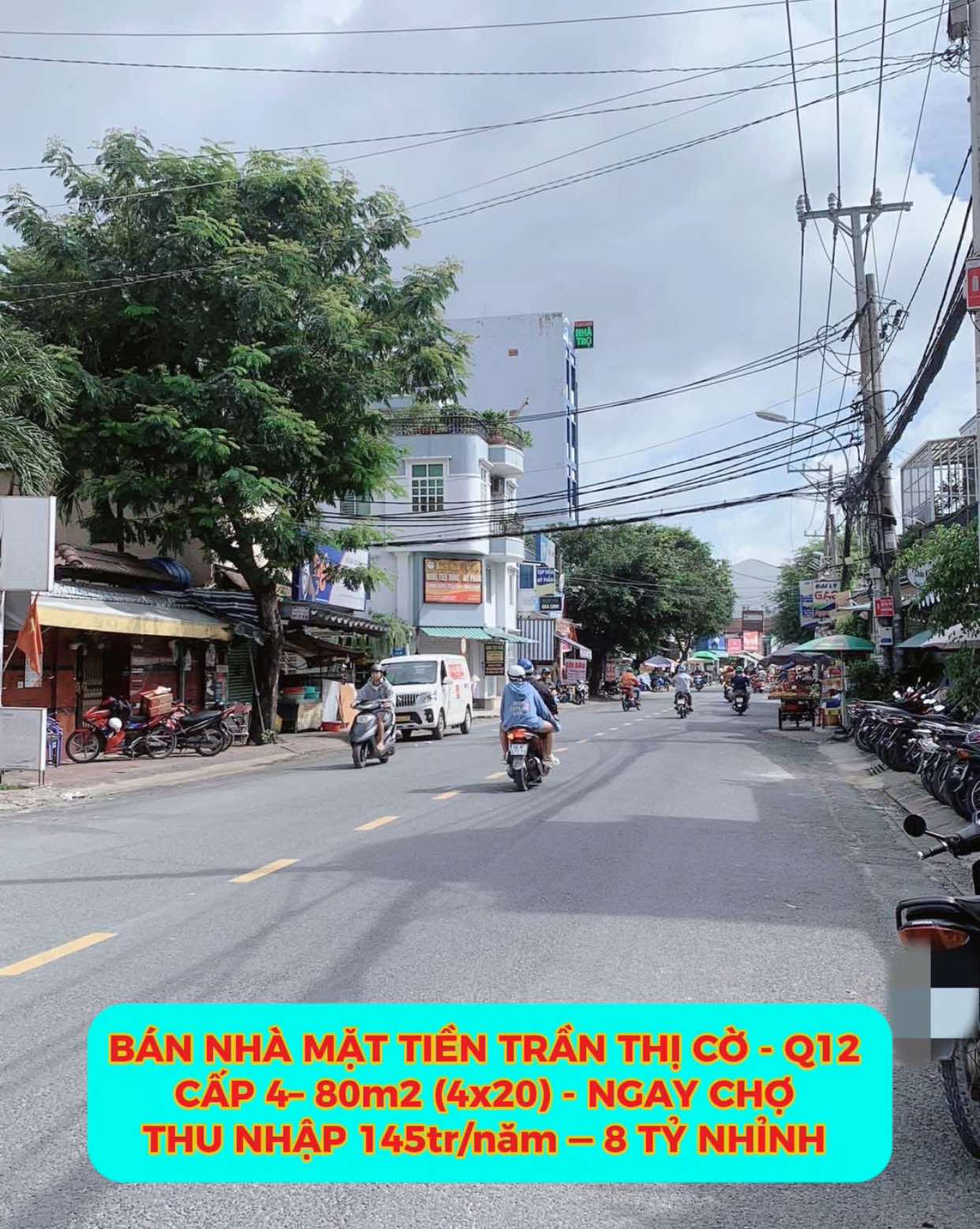 Bán nhà mặt tiền Trần Thị Cờ Q12 ,cấp 4- 80m2 ,ngay chợ, thu nhập 145tr/năm- 8 tỷ nhỉnh 0932030061 2