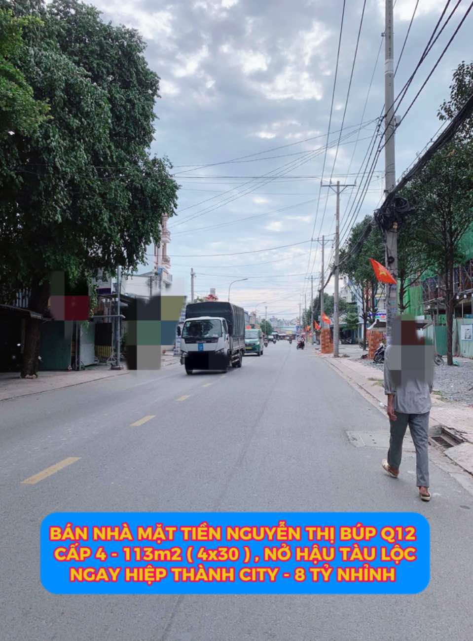 Bán nhà mặt tiền Nguyễn Thị Búp Q12 , cấp 4 -113m2 ( 4x30 ) nở hậu tài lộc , 8 tỷ nhỉnh 0932030061 3