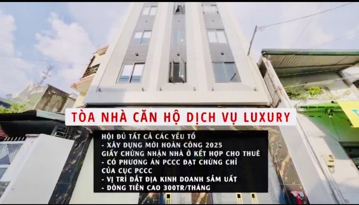TOÀ CHDV 210m2 NỞ HẬU - 8 TẦNG THANG MÁY + 75 PHÒNG CHO THUÊ - DÒNG TIỀN 300TR/THÁNG 7