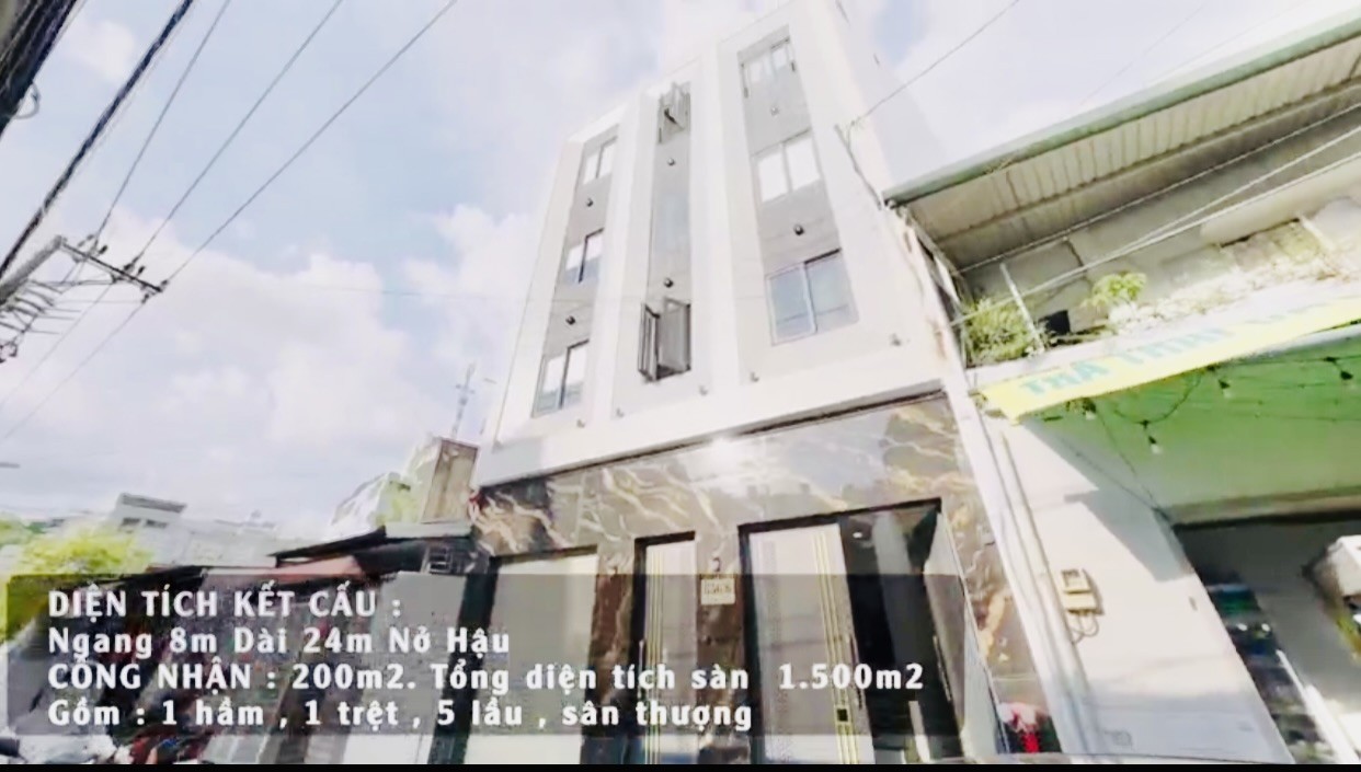 TOÀ CHDV 210m2 NỞ HẬU - 8 TẦNG THANG MÁY + 75 PHÒNG CHO THUÊ - DÒNG TIỀN 300TR/THÁNG 5