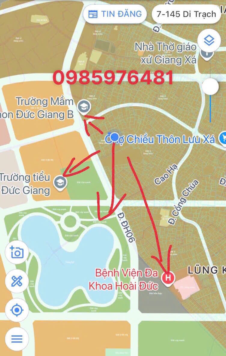 40m Cao Trung ngõ 3m kề đường DH06 xã Đức Giang, Hoài Đức. 3