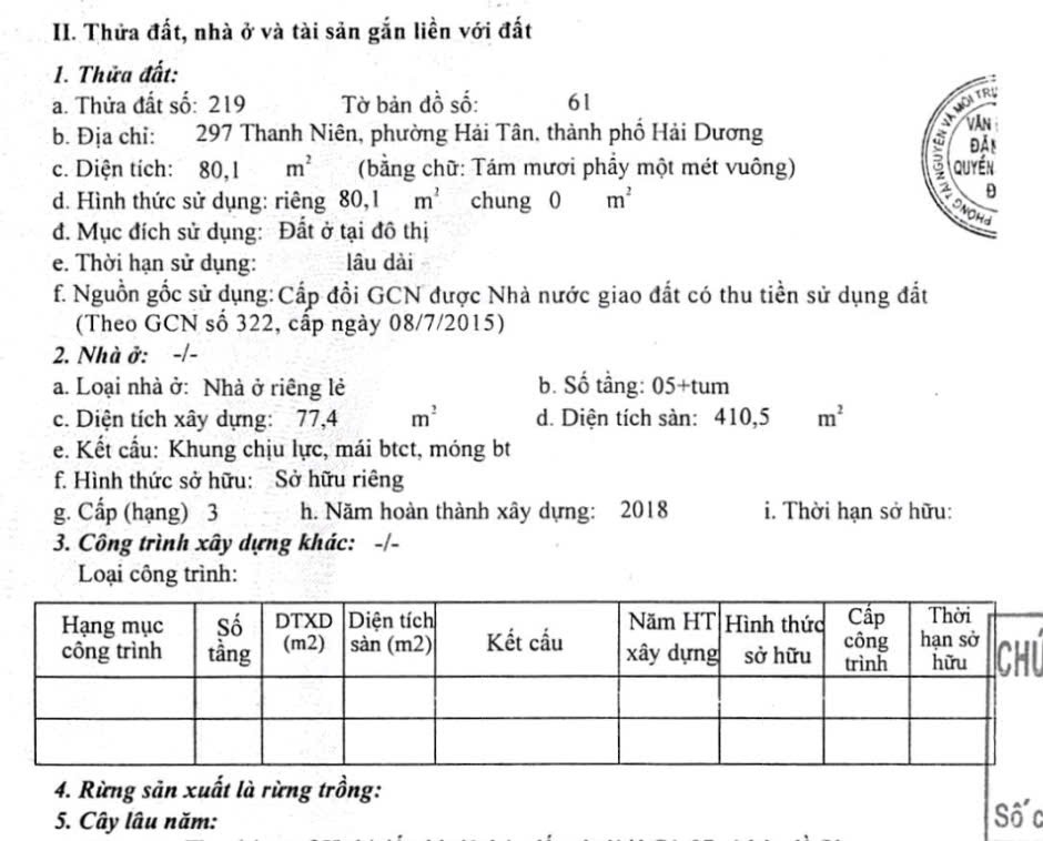 Cần bán Nhà mặt tiền Phường Hải Tân, Hải Dương, Diện tích 80m², Giá 280 Triệu/m²