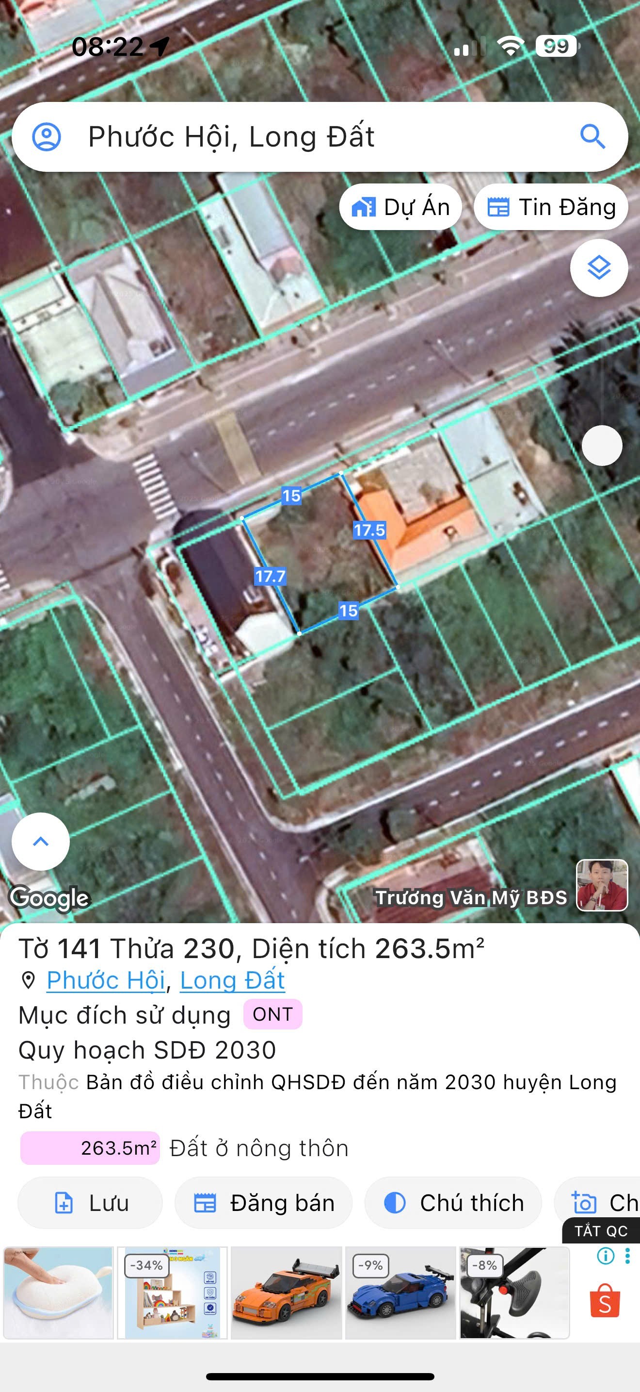 Cần bán Đất Đất Đỏ, Bà Rịa Vũng Tàu, Diện tích 263m², Giá Thương lượng 3