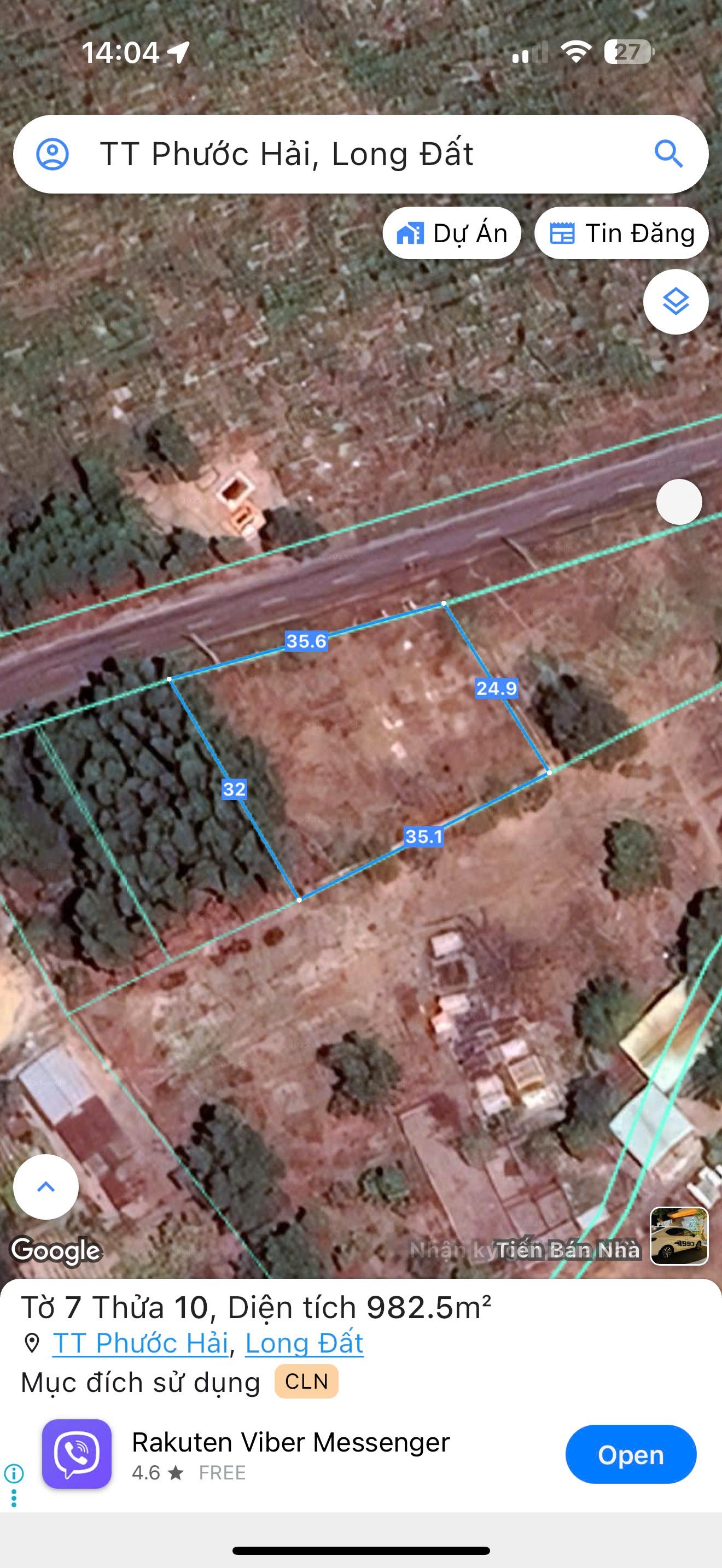 Cần bán Đất Đất Đỏ, Bà Rịa Vũng Tàu, Diện tích 982m², Giá Thương lượng