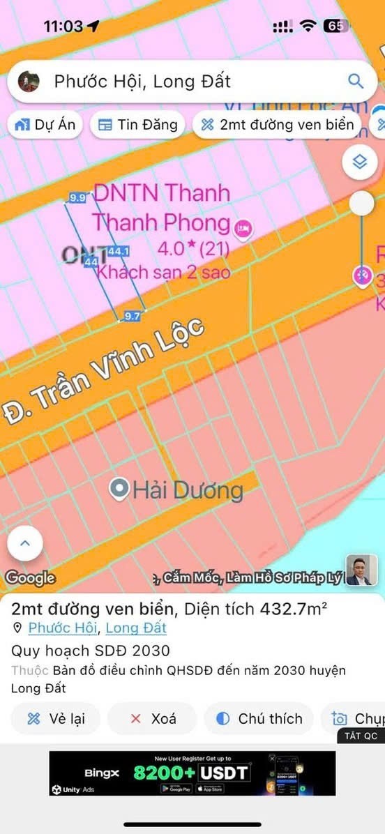 Cần bán Đất Đất Đỏ, Bà Rịa Vũng Tàu, Diện tích 432m², Giá Thương lượng 5