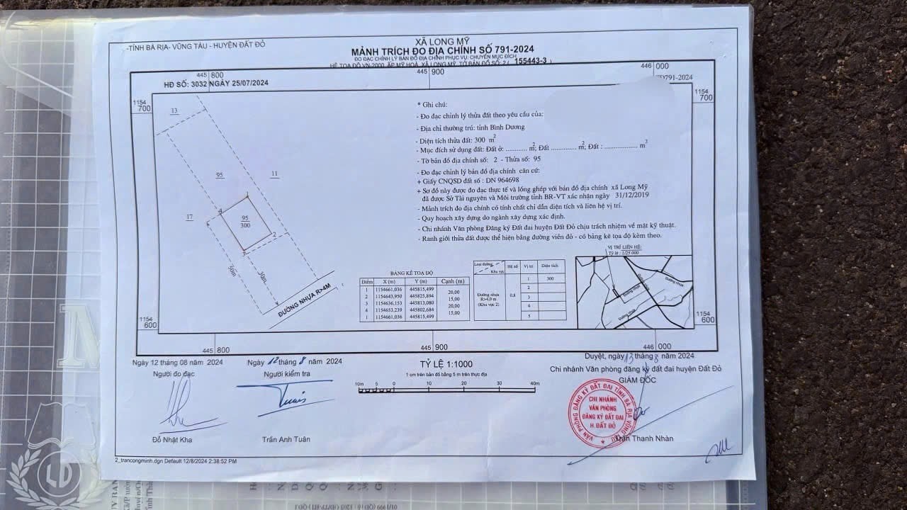 Cần bán Đất Đất Đỏ, Bà Rịa Vũng Tàu, Diện tích 2005m², Giá Thương lượng 2